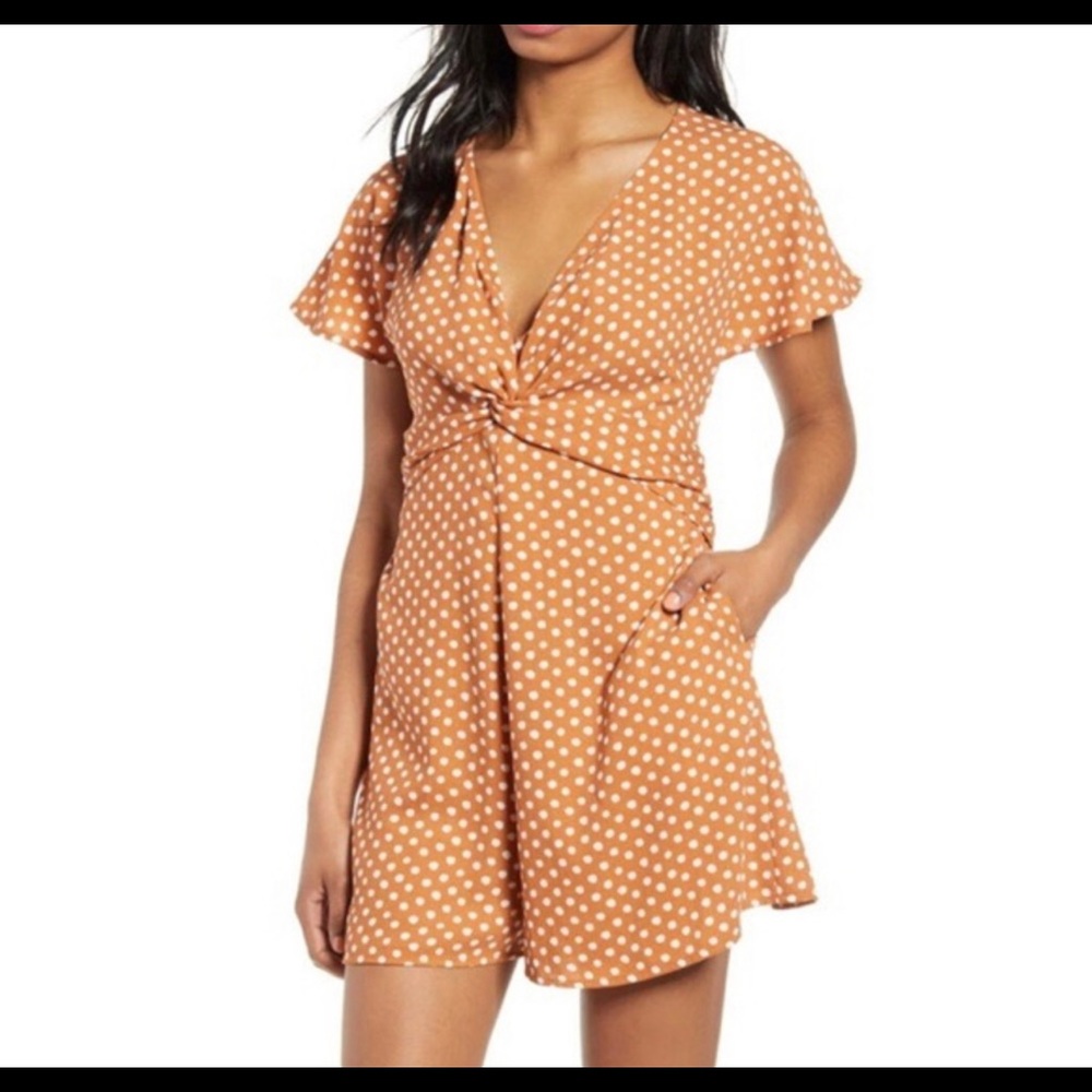 NWOT Leith Polka Dot Romper